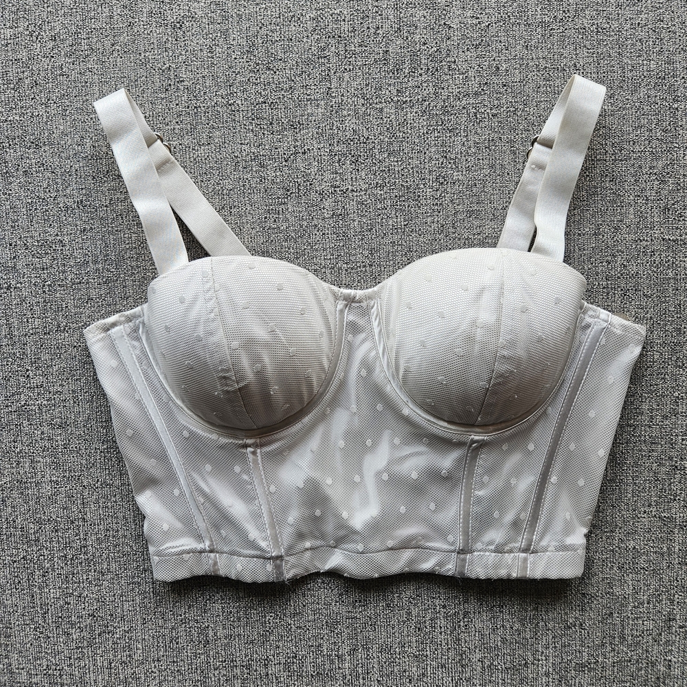 Charlotte Russe Cream Polka Dot Bustier